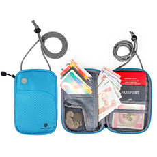 BAGSMART Travel Neck Passport Cover Over Security Credit ID Card Holder Cash Wallet Purse Card Holder Organizer Bag