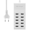 Powstro 10 USB Phone Charger HUB 60W 10A Output USB Charging Splitter IQ Charger for iPhone 8 7 6 6S Plus Samsung Tablet