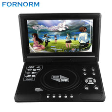 FORNORM 9.8 inch LCD Display DVD Player 270 Degree Totatable Swivel Screen Portable DVD Game Player With EU Plug Adapter