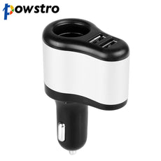Powstro 3.1A Dual USB Car Charger 12v 24v Sockets Car Cigarette Lighter For iPad iPhone Samsung DVR GPS Kits