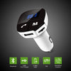 AOZBZ NEW FM Transmitter Hands-free Bluetooth Car Kit Wireless Mp3 Radio Modulator Audio Player USB Car Charger DC12-24V