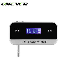 FM Transmitter Wireless 3.5mm Port Radio LCD Diaplay Broadcasting for Car Mobile Phones iPhone iPod Android Samsung MP3 Player