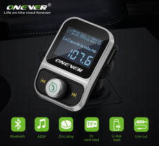 FM Transmitter Wireless Bluetooth FM Modulator Handsfree Car Kit LCD Radio Audio Car MP3 Player 3.5mm AUX Adatper FLAC