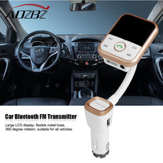 AOZBZ Car LCD Bluetooth FM Transmitter MP3 Player Music Audio Stereo Radio Modulator Kit TF USB 2.1A with Remote Control