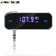 Onever Mini Car Accessories FM Transmitter For Smart Phone Wireless Bluetooth MP3 Player Audio Devices FM Modulator LCD Display