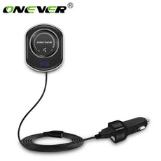 Onever FM Transmitter Bluetooth Car FM Modulator Handsfree Car Kit Support Siri MP3 Music Audio Player with AUX Out Cable