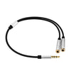 Powstro 3.5mm 1 Male to 2 Female Cable Connector Splitter Adapter with Microphone Audio Headphone Jack  for Computer PC Tablet
