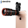 POWSTRO Universal 12X Zoom Telescope Phone Camera Lens with Clip for iPhone Samsung HTC Huawei Xiaomi Other Mobile Phones