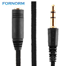 Fornorm 3.5mm Jack Female to Male Nylon Wire  Earphone Headphone Audio Extension Cable Cord For Speaker Phone