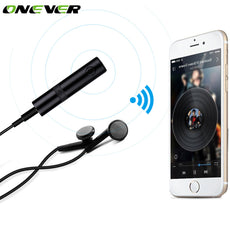 Onever 3.5mm Line-in Jack Mini Wireless Bluetooth Car Kit A2DP Music Audio Receiver Hands Free Adapter AUX with Mic for Speaker