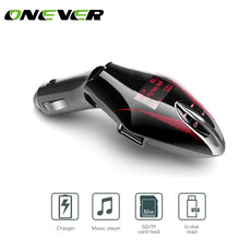 Onever 12V Wireless FM Transmitter Car MP3 Player LCD Screen Car Audio MP3 Music Player FM Modulator with Remote Controller