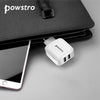 POWSTRO Dual USB EU Plug Wall Charger Universal Travel Adapter Smart Fast Charging for IPhone Android Phone IPad