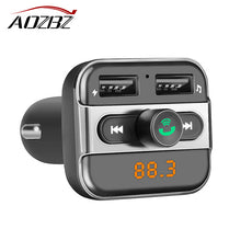 Aozbz Car MP3 Audio Player FM Transmitter Wireless Modulator Car Bluetooth Kit Hands-Free With 3.4A Dual USB Charger TF Slot