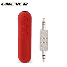 Onever 4.2 Wireless Bluetooth Receiver 3.5mm Jack Audio Music Receiver Adapter AUX Streaming A2DP Kit with Mic Speaker Headphone