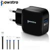 Powstro 4 in 1 Multi USB Charging Cable+QC3.0 fast  EU Plug charger for Phone iPad Samsung Sony Moto HTC ect USB Phone Charger
