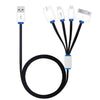 Powstro 4 in 1 Multi USB Charging Cable+QC3.0 fast  EU Plug charger for Phone iPad Samsung Sony Moto HTC ect USB Phone Charger