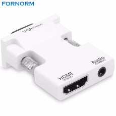 Formorm HDMI Female to VGA Male Converter with Audio 0.5cm Adapter Cable  Support 1080P Signal HDMI to VGA adapter