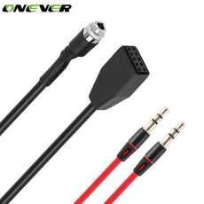 Onever Audio Cable For 1999-2006 BMW Car AUX In Cable 3.5mm Female Jack Interface Audio Input Adapter For BMW E46 Coupe Sedan