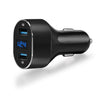 Powstro 6A Quick Charge 3.0 Car Charging Adapter 2x QC3.0 USB Port Car Charger with Volmeter Display for QC3.0 Phone Charge
