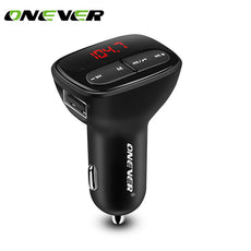 Onever Car MP3 Audio Player Bluetooth FM Transmitter Wireless FM Modulator Car Kit HandsFree LCD Display USB Charger For Xiaomi