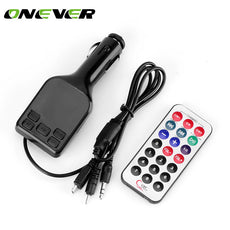 Onever Car MP3 Player FM Transmitter AUX Interface Audio FM Radio Pair Car MP3 Car Music Player  USB Charger Support For Iphone8