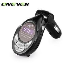 Onever Handfree Hot Car MP3 Player Wireless FM Transmitter Modulator USB SD CD MMC Remote Auto AUX Audio Adapter For Phone MP3