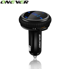 Onever FM Transmitter Bluetooth Modulator Hands Free Car Kit with Car GPS Location Tracking Car MP3 Audio Player USB Charger LED