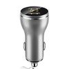 Powstro Metal 3.6A Dual USB Car Charger Smart Fast Charging Mini Cigarette Lighter Charger Adapter with Voltmeter Display Screen