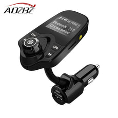Aozbz Car Audio mp3 player FM transmitter modulator Car Bluetooth 3.0 with 2.1A USB Charger TF Slot black usb fm Transmitter