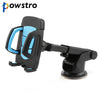 Powstro Universal Mobile Car Suction Phone Holder 360 Degree Adjustable Window Windshield Dashboard Holder Stand For iPhone 8 7