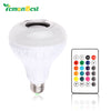 LemonBest AC100-240V Bluetooth 3.0 Music Audio RGB Speaker Light RGB 12W E27 LED Bulb Lamp for iOS Android with Remote Control