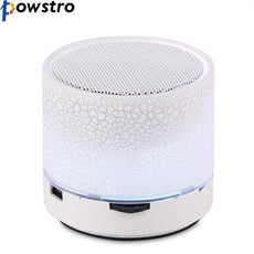 Powstro LED Portable Mini Bluetooth Speakers Wireless Hands Free Speaker With TF USB Christmas Gift