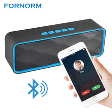 FORNORM Portable Waterproof Bluetooth Speaker Outdoors Family Stereo Wireless Speaker for Phone and Laptops Support 32G TF Card