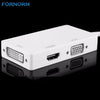 Fornorm 3-in-1 Mini Displayport  DP To DVI HDMI VGA Audio Adapter Display Port Cable 1080P Male to Female Splitter