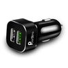 Qualcomm Quick Charge 3.0 Stand Dual USB QC3.0 Car Charger for Samsung Galaxy S6 HTC M9 Nexus 6 LG G4