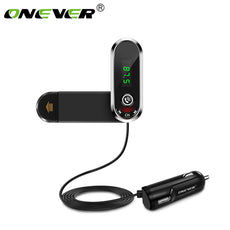 Onever FM Transmitter Car Audio MP3 Player Universal Phone Holder Bluetooth Hands-free FM Modulator USB Car Charger Support TF