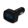 Powstro Dual car Charger 12-24V 4 in 1 Charge DC 5V 3.1A USB with Voltage/Current Meter Tester Adapter Digital Display