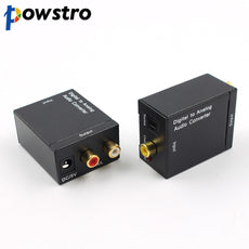 Powstro 3.5mm Optical Coaxial Toslink Digital to Analog Audio Converter Adapter Coaxial Toslink Audio to RCA L/R Audio