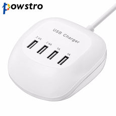 Powstro 4 Port USB Wall Charger HUB 17W 5V 3.4A Phone Charging Adapter PowerPort with for iPhone 8 7 6S Plus iPad Android Phone