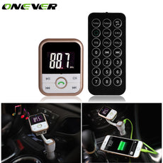 Onever FM Transmitter TF Card MP3 Player Handsfree Bluetooth Car Kit Audio Radio Modulator USB Car Charger For Car Stereo Phone