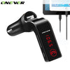 Onever 4 in 1 Car Music Audio MP3 Player 2.1A USB Charger Bluetooth Handsfree FM Transmitter LCD Display Car Kit with Mic USB/TF