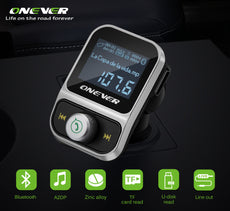 Handsfree Car Kit FM Transmitter Wireless FM Modulator  LCD Radio Audio Car MP3 Player 3.5mm AUX Adatper FLAC