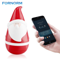 FORNORM New Christmas Gift Tumbler Portable Speaker Mini Santa Claus Wireless Speaker Bluetooth USB charger for Kids Friends