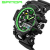 Sport Watch Camouflage Double Display Cold Light Electronic Waterproof Mens
