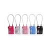 5 Colors TSA Approved Security Cable Luggage Locks 3-Digit Combination Password Locks Padlocks