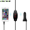 Onever 3.5mm Audio Jack Universal Wireless FM Transmitter Car Kit Play Music+2.4A Output USB Car Charger for All Mobile Phone