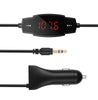 Onever 3.5mm Audio Jack Universal Wireless FM Transmitter Car Kit Play Music+2.4A Output USB Car Charger for All Mobile Phone