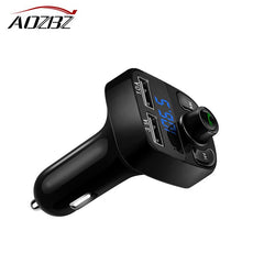 Bluetooth Car Kit FM Transmitter Handfree Car MP3 Audio Player Voltage Detection Noise Cancellation Dual USB Car Charger