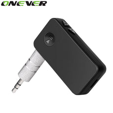 Onever Bluetooth Receiver Car Kit 3.5mm Stream A2DP Wireless AUX Audio Music Receiver Adapter Handsfree with Mic For Phone MP3