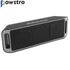 Powstro New Wireless Bluetooth 4.0 Stereo Subwoofer Speakers with Built-in Mic Bass Sound TF USB FM Radio Grey Black Color